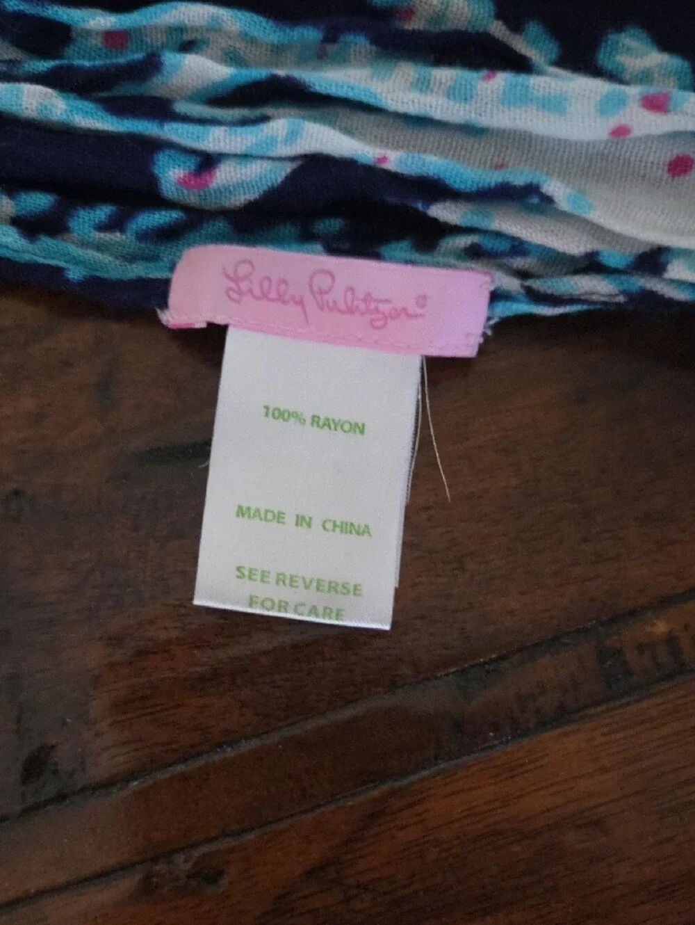 Lilly Pulitzer Navy Sealife Pattern Infinity Scarf